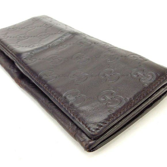 Gucci Wallet Purse Long Wallet Guccissima Brown Woman Authentic Used - Picture 1 of 1